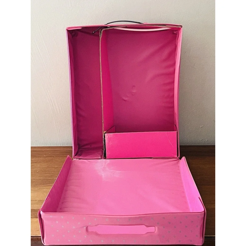 Barbie Fashion Doll Closet Carrying Case‎ Pink Vintage 80's 1985 Mattel